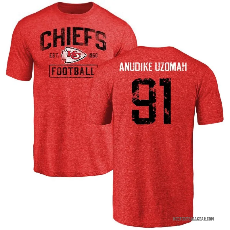 Felix Anudike-Uzomah Youth Red Kansas City Chiefs Distressed T-Shirt