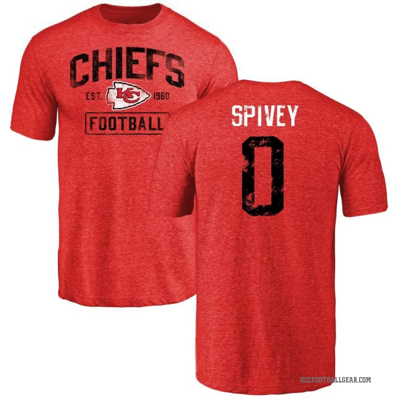 Geor'Quarius Spivey Men's Red Kansas City Chiefs Distressed T-Shirt