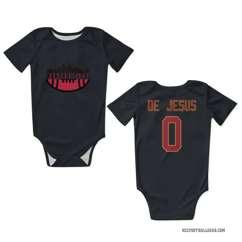 Jacob De Jesus  Black Kansas City Chiefs  Newborn & Infant Bodysuit