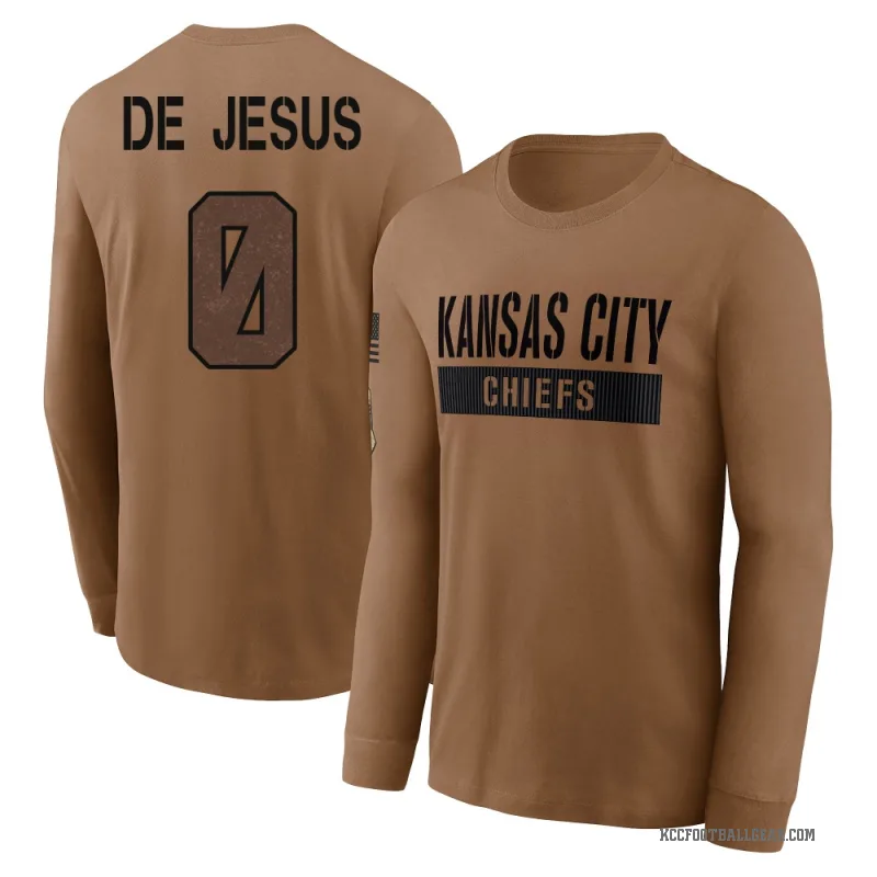 Jacob De Jesus Men's Brown Kansas City Chiefs 2023 Salute To Service Long Sleeve T-Shirt