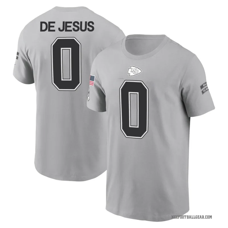 Jacob De Jesus Men's Gray Kansas City Chiefs 2024 Salute to Service T-Shirt