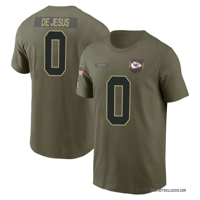 Jacob De Jesus Youth Olive Kansas City Chiefs 2025 Salute to Service T-Shirt