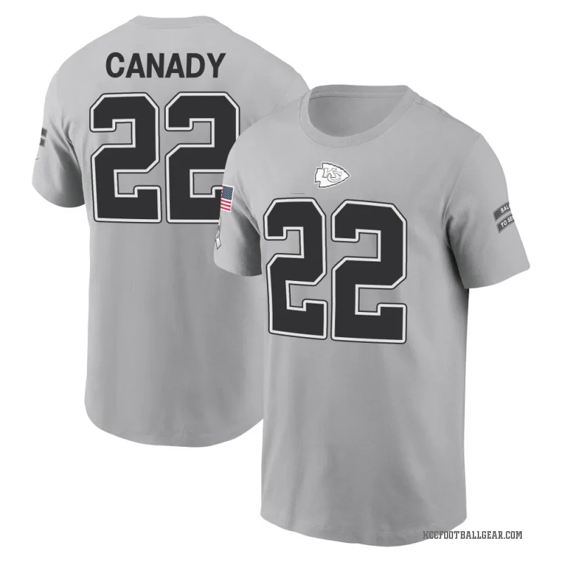 Jadon Canady Men's Gray Kansas City Chiefs 2024 Salute to Service T-Shirt