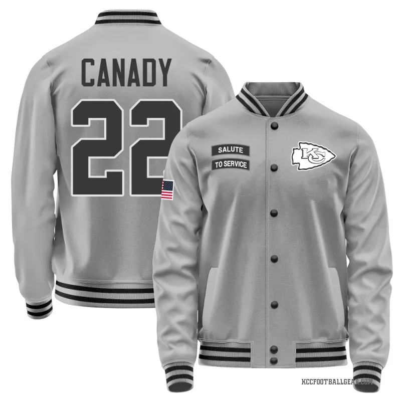 Jadon Canady Men's Gray Kansas City Chiefs Salute to Service Performance Jacket