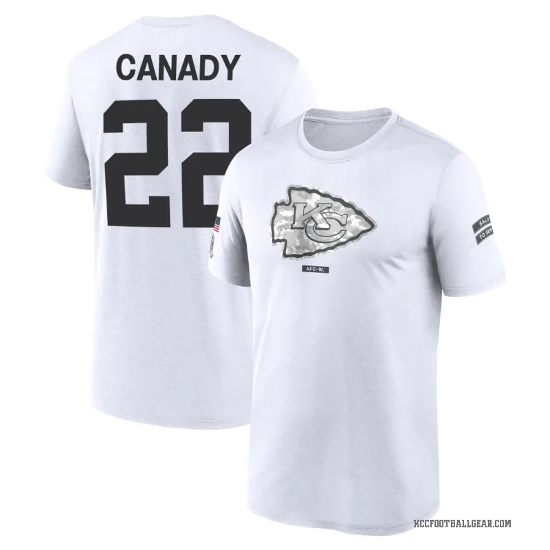 Jadon Canady Men's White Kansas City Chiefs 2024 Salute to Service Performance T-Shirt