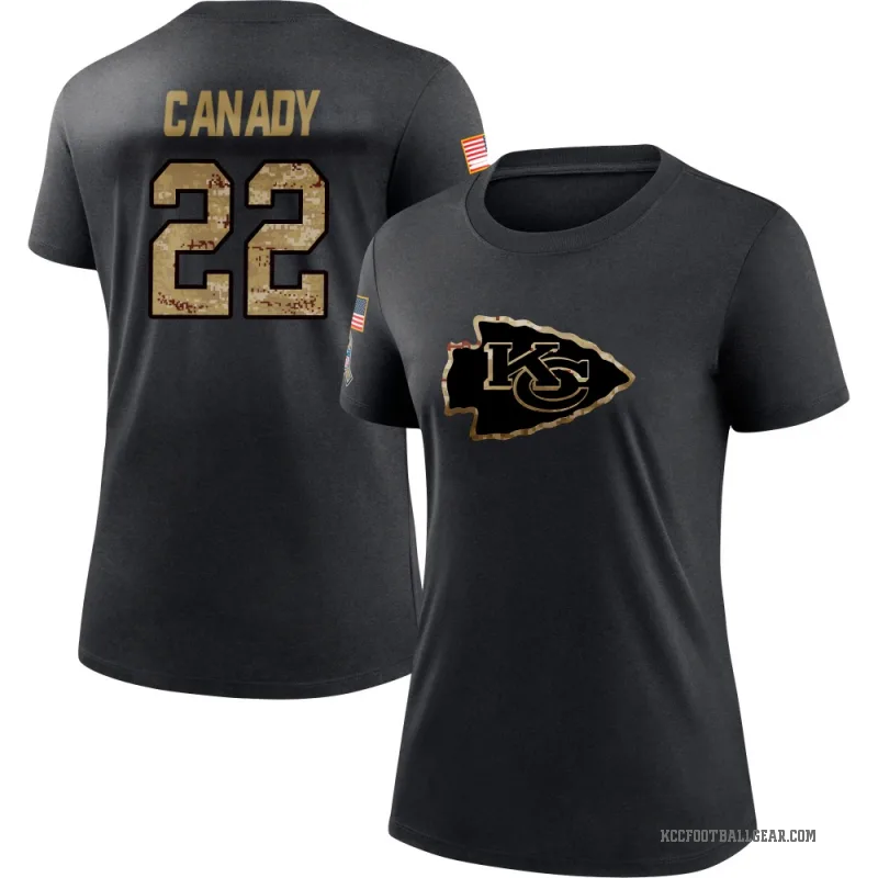 Jadon Canady Women's Black Kansas City Chiefs 2020 Salute To Service Performance T-Shirt