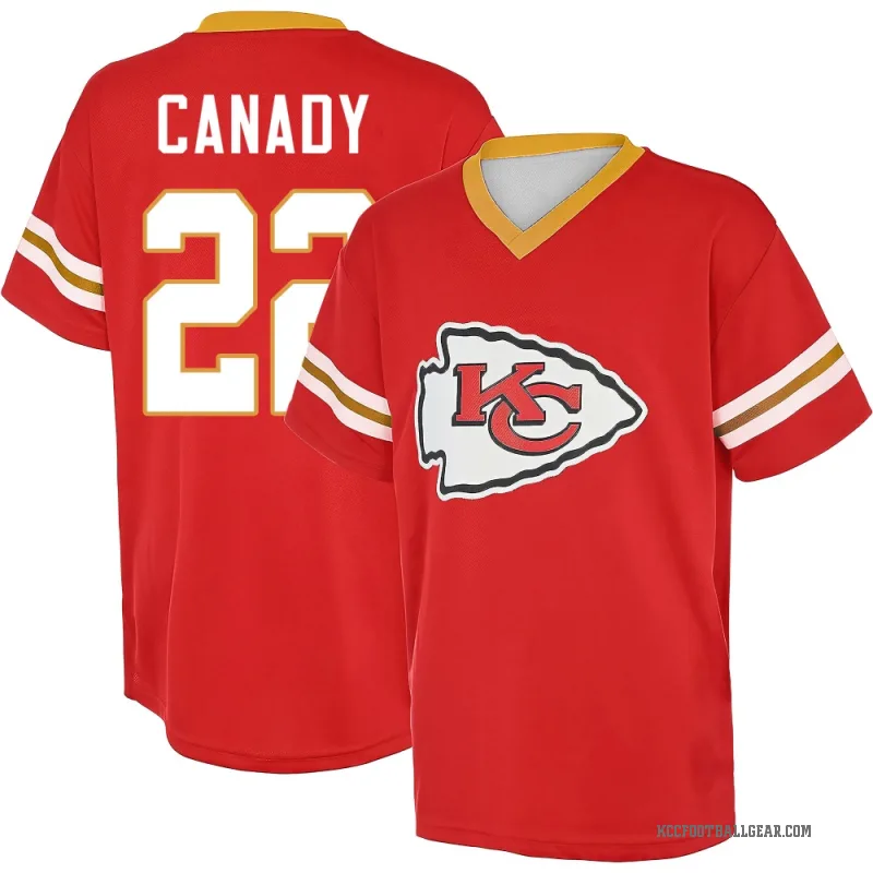 Jadon Canady Youth Red Kansas City Chiefs Game Day V-Neck T-Shirt