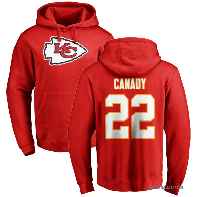 Jadon Canady Youth Red Kansas City Chiefs Pro Line Logo Pullover Hoodie