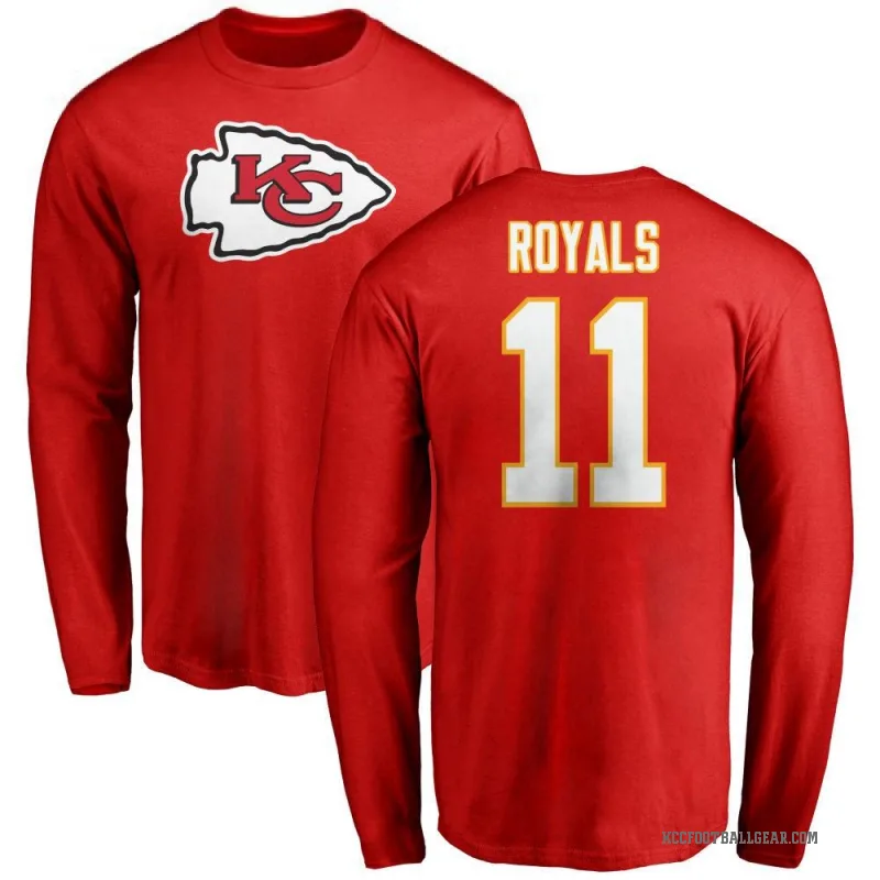 Jalen Royals Men's Red Kansas City Chiefs Logo Long Sleeve T-Shirt -