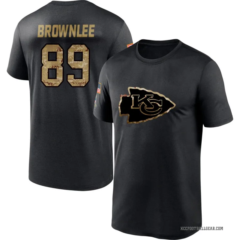 Jason Brownlee Men's Black Kansas City Chiefs 2020 Salute To Service Performance T-Shirt