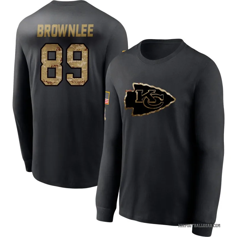 Jason Brownlee Men's Black Kansas City Chiefs 2020 Salute To Service Sideline Performance Long Sleeve T-Shirt