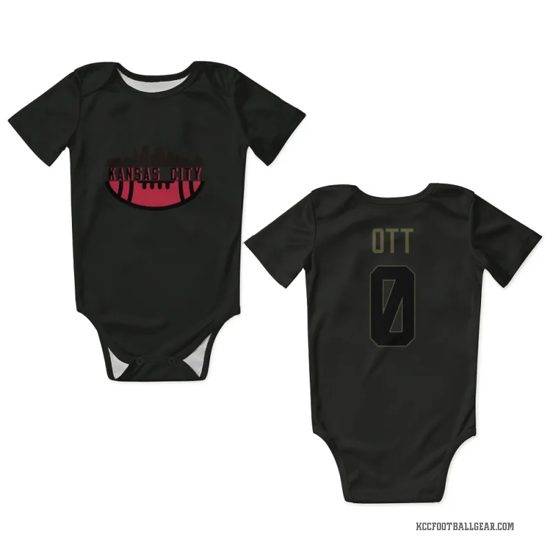 Jaydn Ott  Black Kansas City Chiefs  Service Newborn & Infant Bodysuit