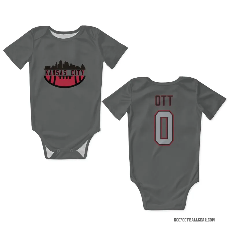 Jaydn Ott  Charcoal Kansas City Chiefs  Newborn & Infant Bodysuit