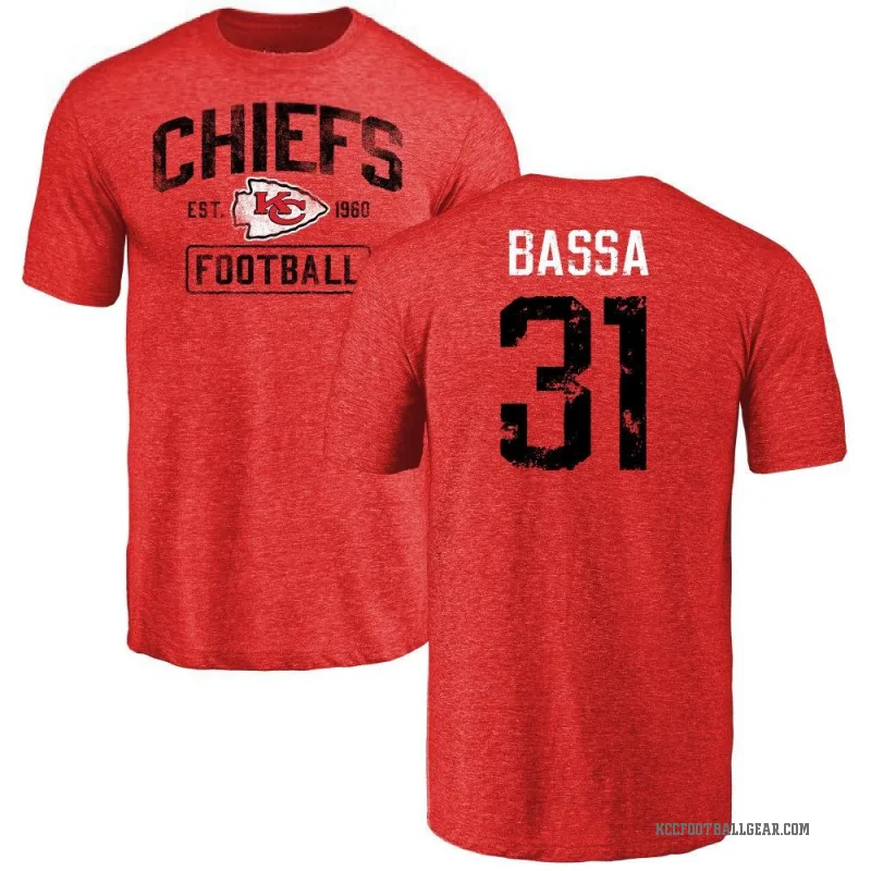 Jeffrey Bassa Men's Red Kansas City Chiefs Distressed T-Shirt