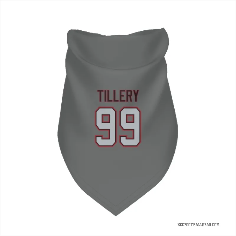 Jerry Tillery Charcoal Kansas City Chiefs Cat & Dog Pet Bandana