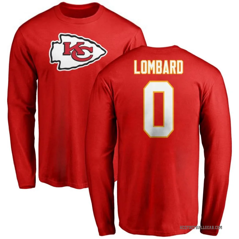 Joey Lombard Youth Red Kansas City Chiefs Logo Long Sleeve T-Shirt -
