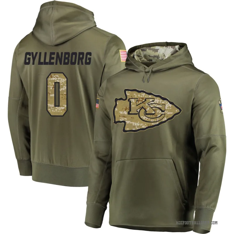 John Michael Gyllenborg Men's Olive Kansas City Chiefs Salute to Service Pullover Hoodie