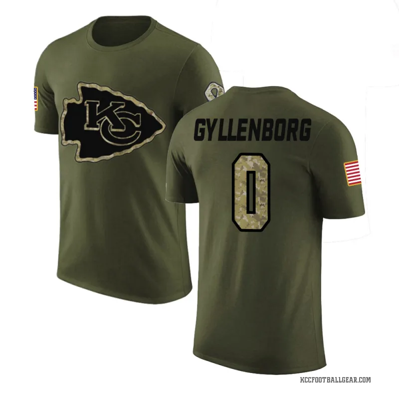 John Michael Gyllenborg Youth Olive Kansas City Chiefs Salute to Service T-Shirt