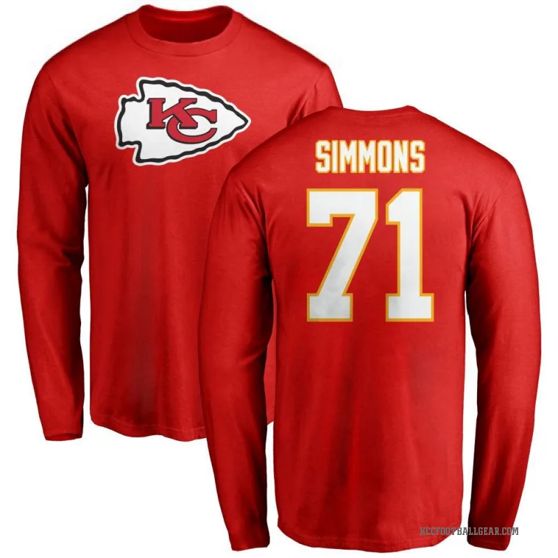 Josh Simmons Youth Red Kansas City Chiefs Logo Long Sleeve T-Shirt -