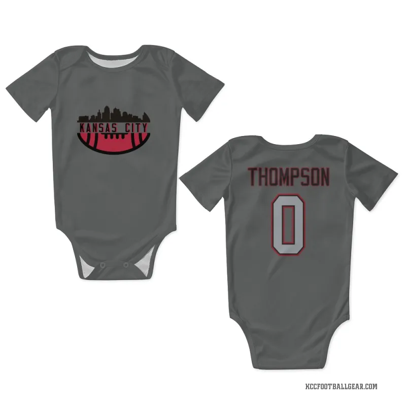 Josh Thompson  Charcoal Kansas City Chiefs  Newborn & Infant Bodysuit