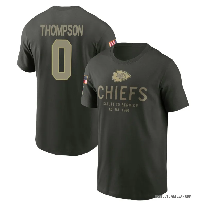 Josh Thompson Men's Green Kansas City Chiefs Forest/ 2025 Salute to Service Sideline Primary Edge T-Shirt