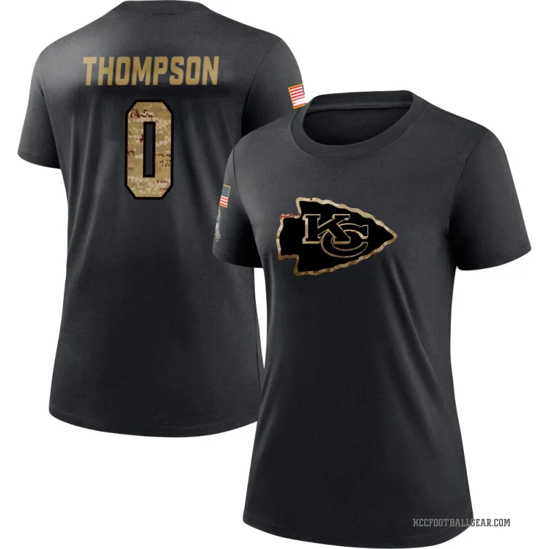 Josh Thompson Women's Black Kansas City Chiefs 2020 Salute To Service Performance T-Shirt