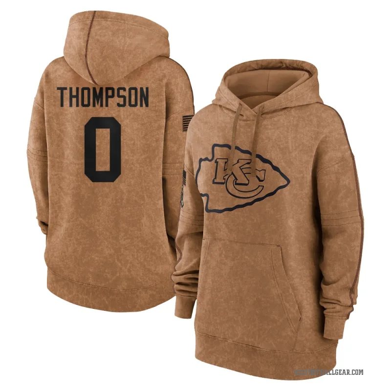 Josh Thompson Women's Brown Kansas City Chiefs 2023 Salute To Service Pullover Hoodie
