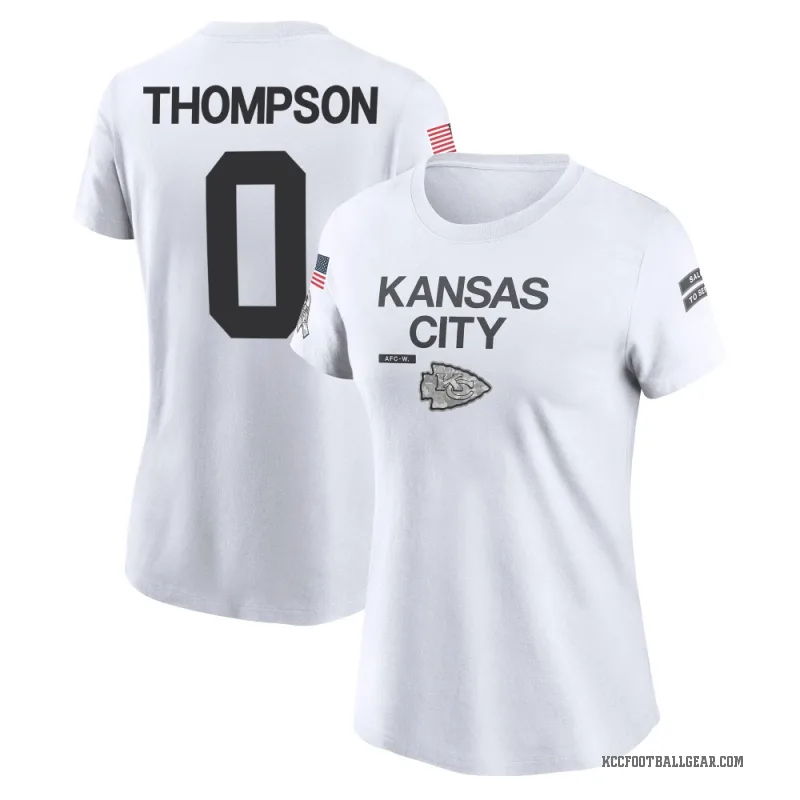 Josh Thompson Women's White Kansas City Chiefs 2024 Salute to Service Performance T-Shirt