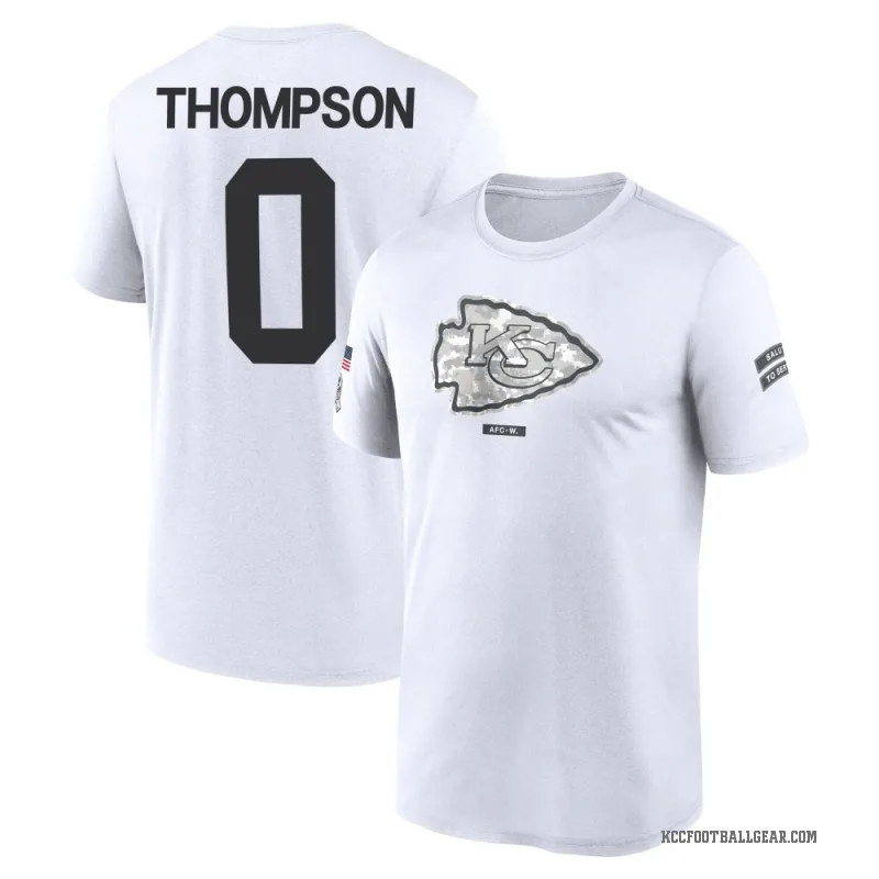 Josh Thompson Youth White Kansas City Chiefs 2024 Salute to Service Performance T-Shirt