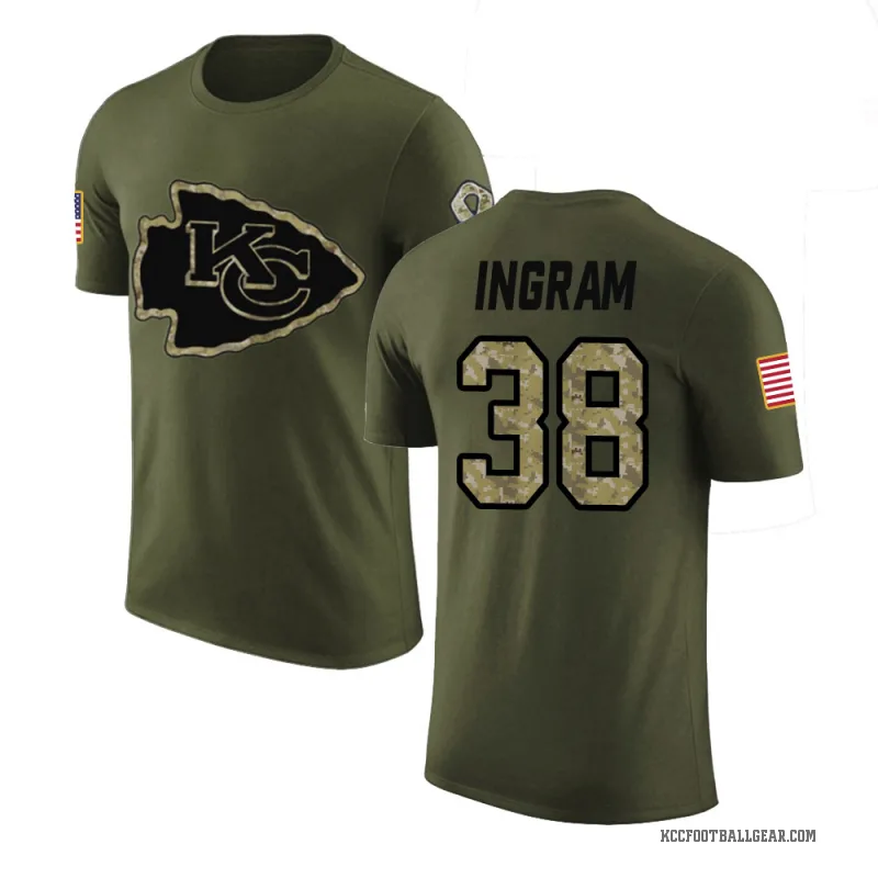 Keaontay Ingram Men's Olive Kansas City Chiefs Salute to Service T-Shirt