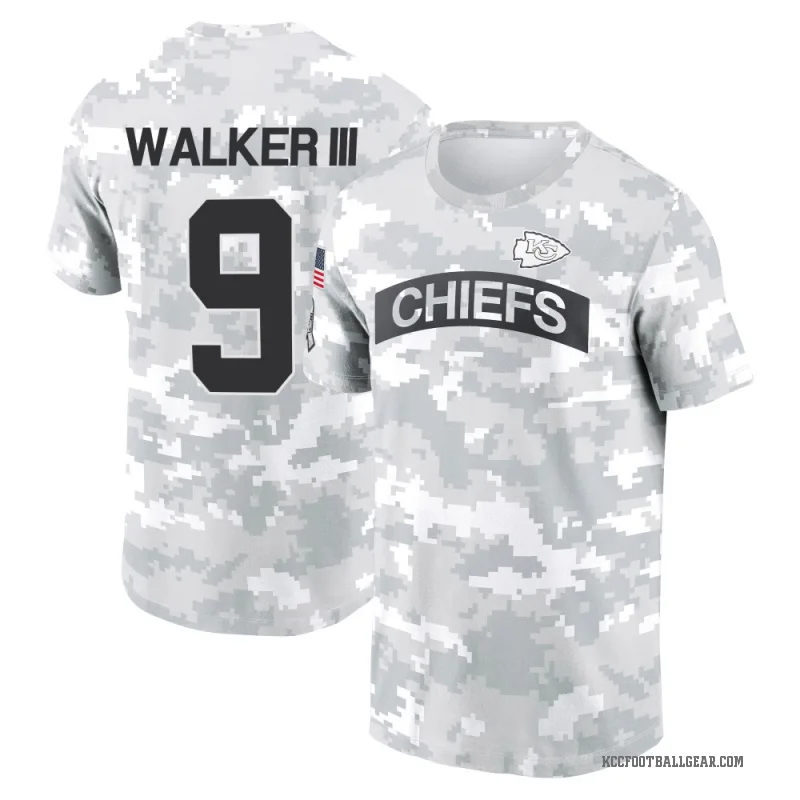 Kenneth Walker III Men's Camo Kansas City Chiefs Arctic 2024 Salute to Service Performance T-Shirt