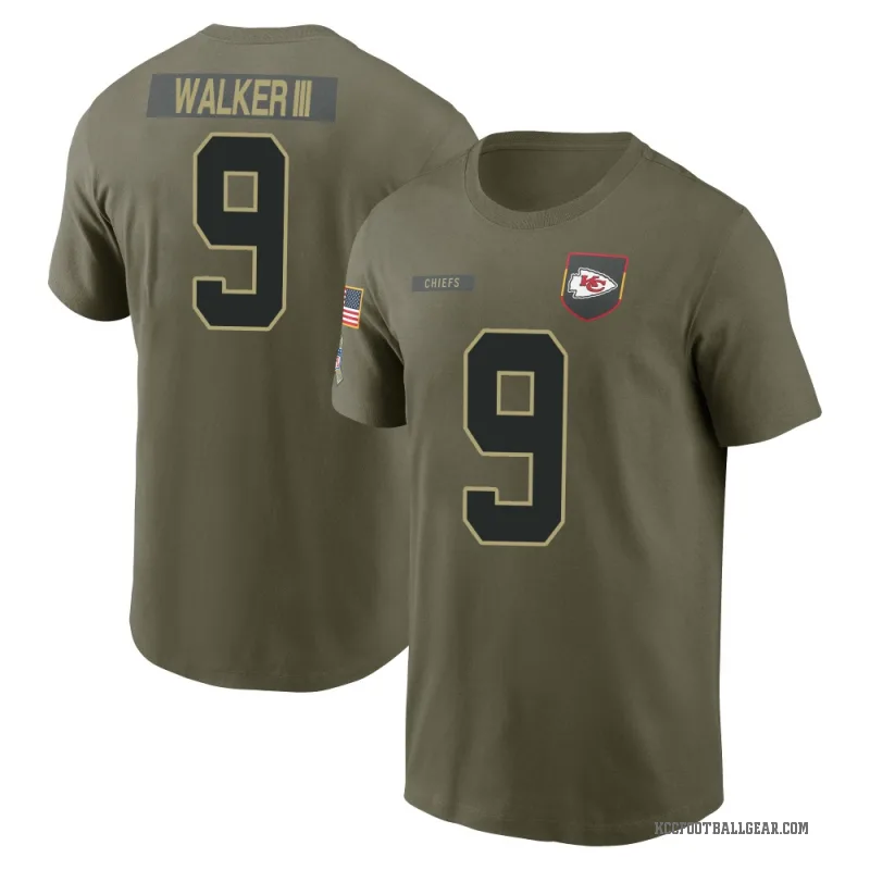 Kenneth Walker III Men's Olive Kansas City Chiefs 2025 Salute to Service T-Shirt