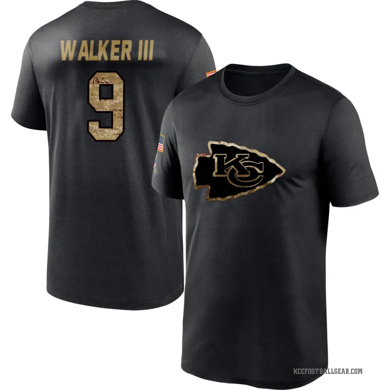 Kenneth Walker III Youth Black Kansas City Chiefs 2020 Salute To Service Performance T-Shirt