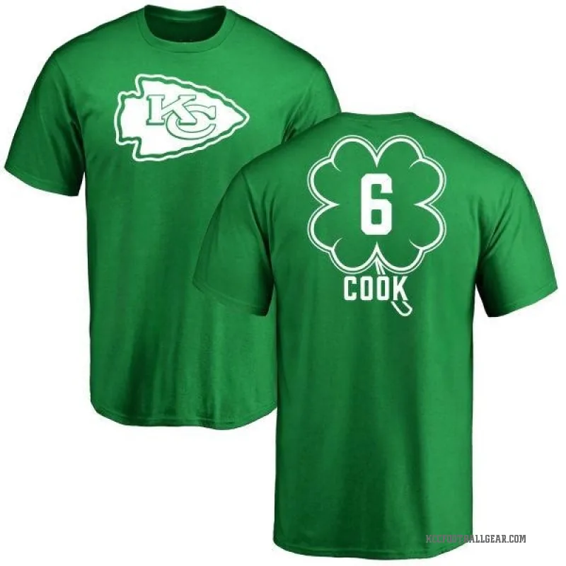 Kenny Cook Youth Green Kansas City Chiefs St. Patrick's Day T-Shirt