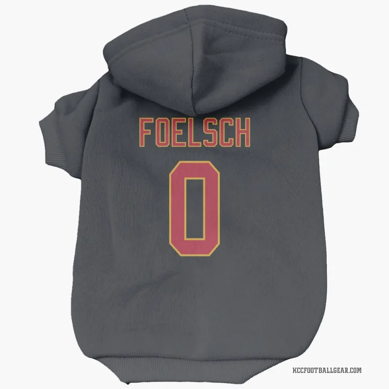 Kevin Foelsch Black Kansas City Chiefs Cat & Dog Pet Hoodie