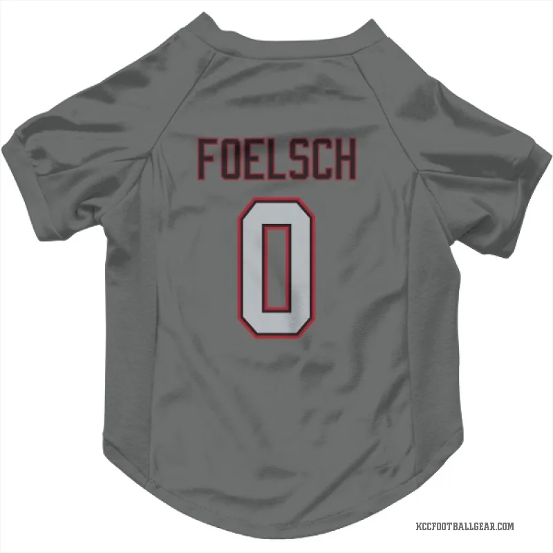 Kevin Foelsch Charcoal Kansas City Chiefs Cat & Dog Pet Jersey