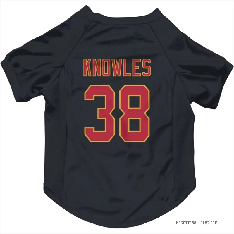 Kevin Knowles II Black Kansas City Chiefs Cat & Dog Pet Jersey