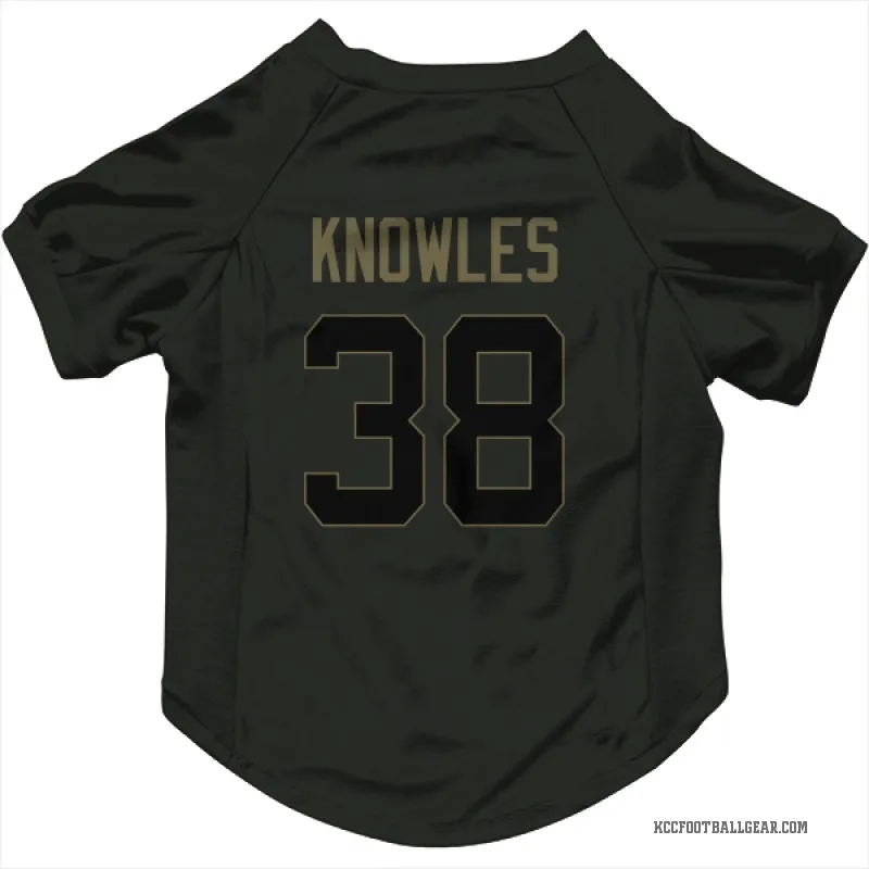 Kevin Knowles II Black Kansas City Chiefs Service Cat & Dog Pet Jersey
