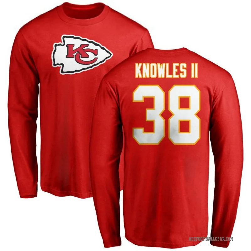 Kevin Knowles II Men's Red Kansas City Chiefs Logo Long Sleeve T-Shirt -