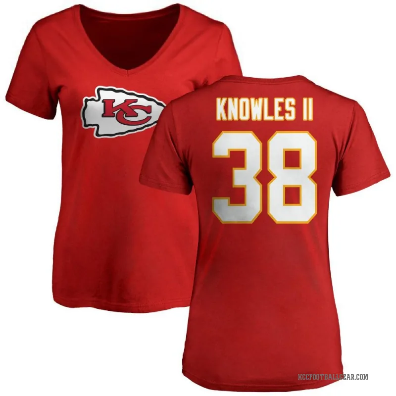 Kevin Knowles II Women's Red Kansas City Chiefs Logo Slim Fit T-Shirt -