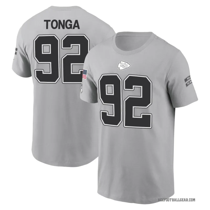 Khyiris Tonga Men's Gray Kansas City Chiefs 2024 Salute to Service T-Shirt