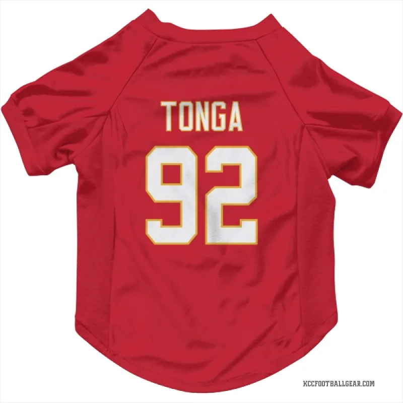 Khyiris Tonga  Red Kansas City Chiefs  Cat & Dog Pet Jersey