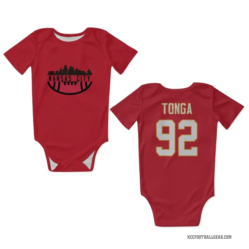 Khyiris Tonga  Red Kansas City Chiefs  Newborn & Infant Bodysuit