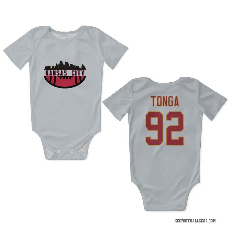 Khyiris Tonga  White Kansas City Chiefs  Newborn & Infant Bodysuit
