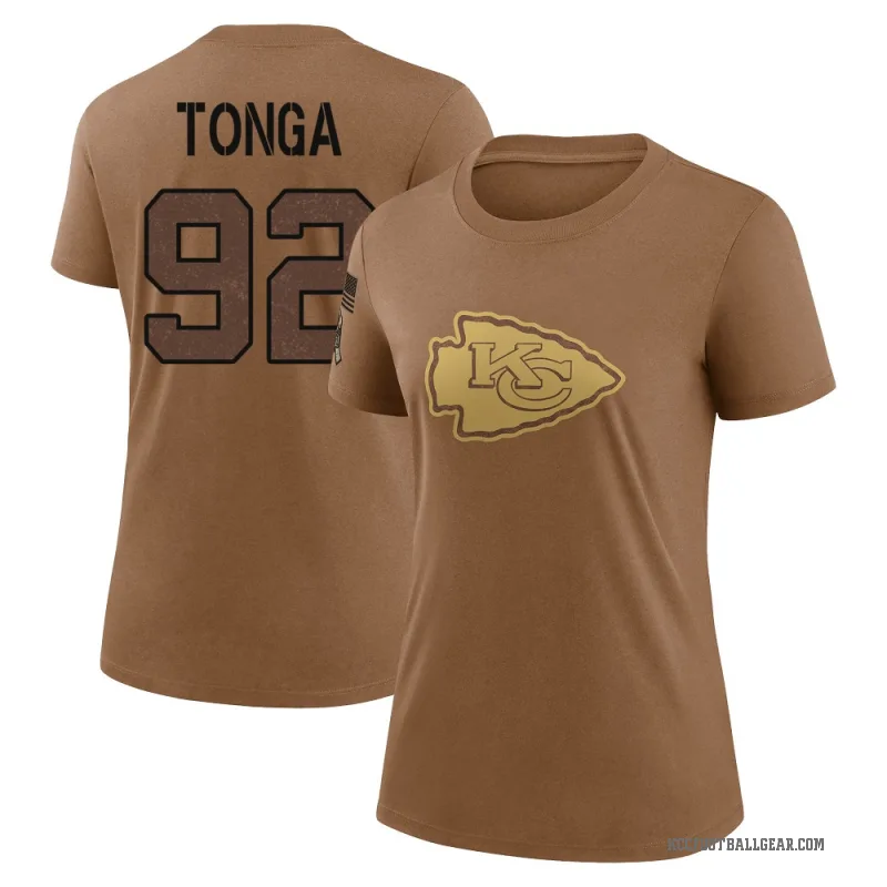 Khyiris Tonga Women's Brown Kansas City Chiefs 2023 Salute To Service Performance T-Shirt
