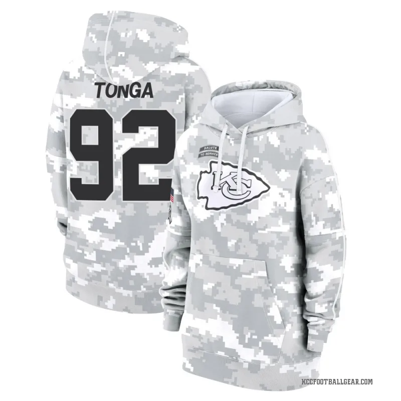 Khyiris Tonga Women's Camo Kansas City Chiefs Arctic 2024 Salute to Service Club Fleece Pullover Hoodie