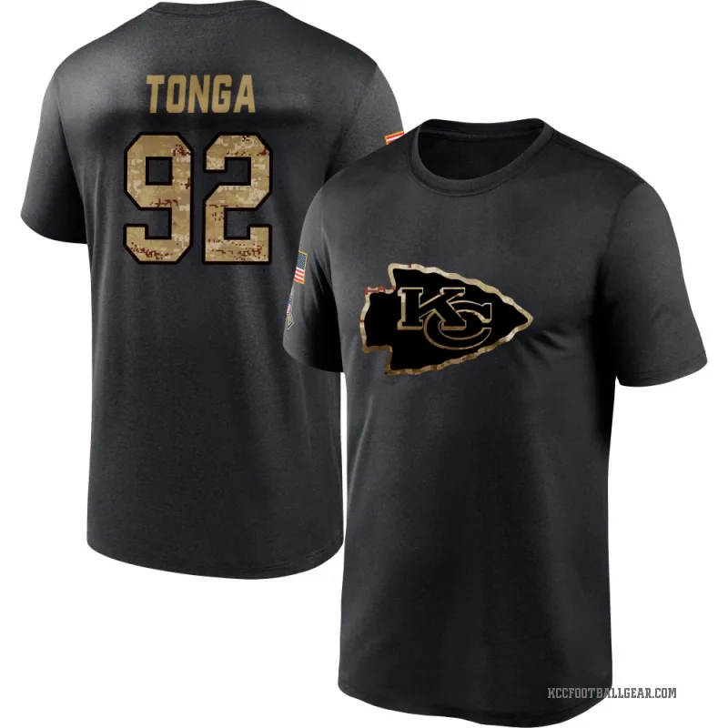 Khyiris Tonga Youth Black Kansas City Chiefs 2020 Salute To Service Performance T-Shirt