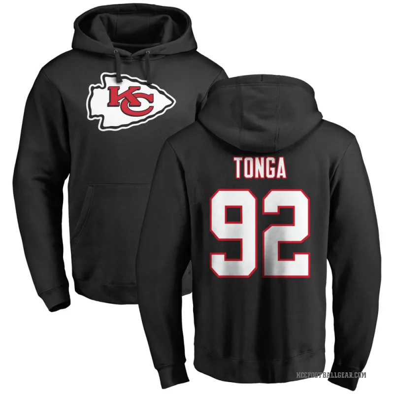 Khyiris Tonga Youth Black Kansas City Chiefs Pro Line Logo Pullover Hoodie