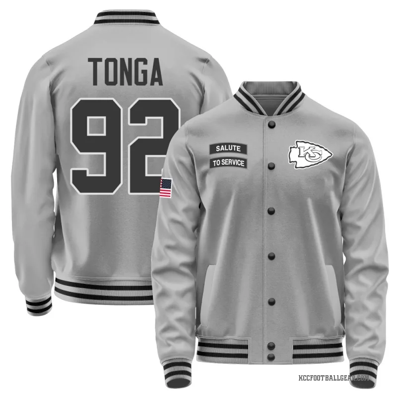 Khyiris Tonga Youth Gray Kansas City Chiefs Salute to Service Performance Jacket