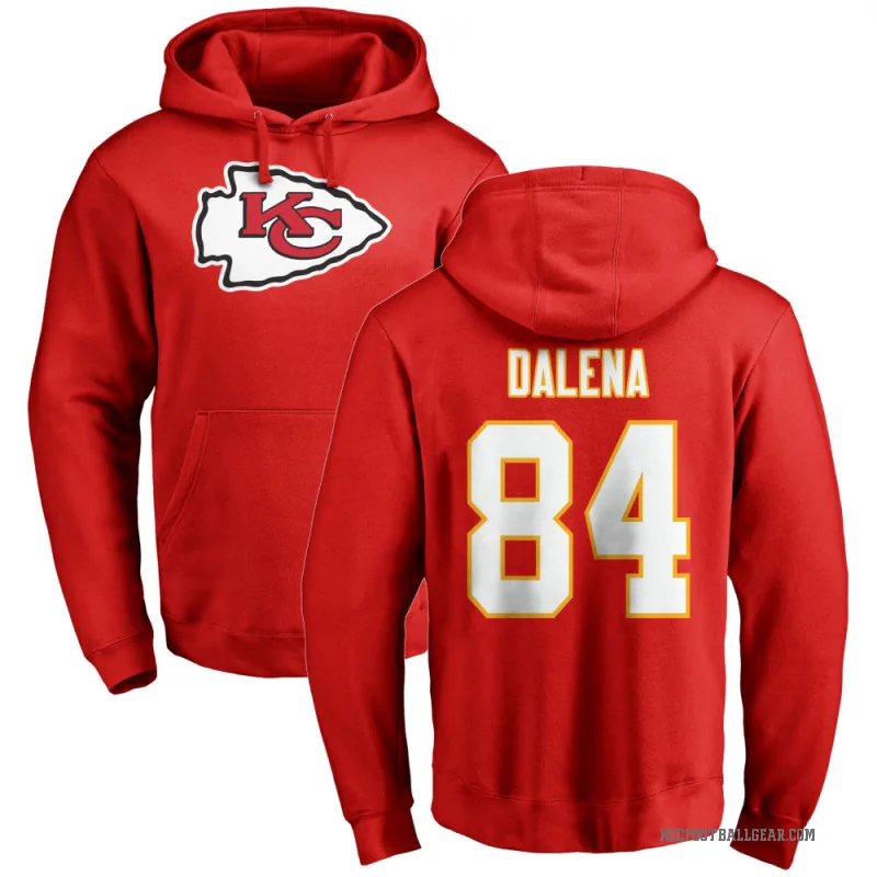 Mac Dalena Youth Red Kansas City Chiefs Pro Line Logo Pullover Hoodie